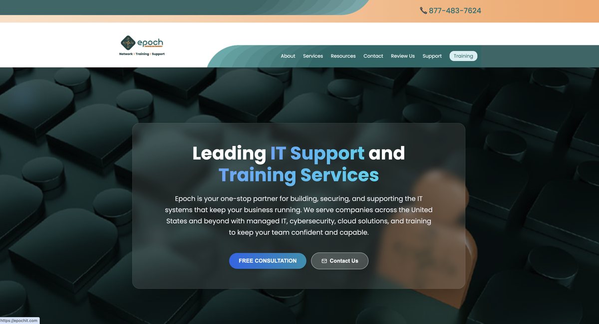 Epoch IT website screenshot
