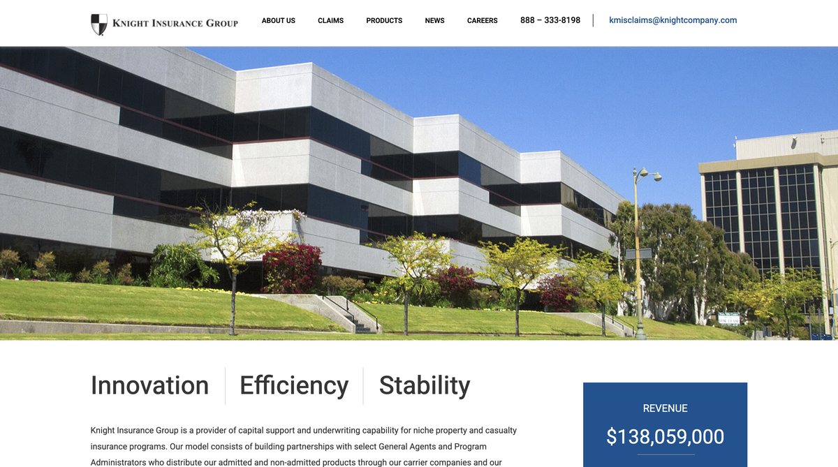 Knight Insurance Group website screenshot
