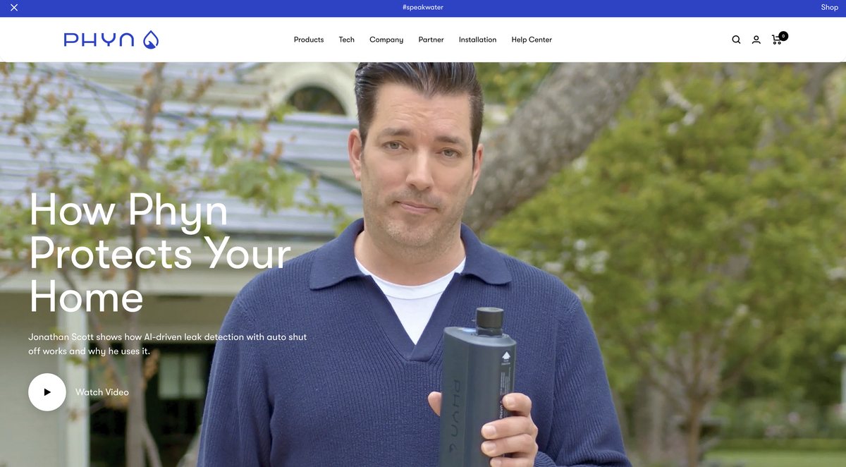 Phyn website screenshot